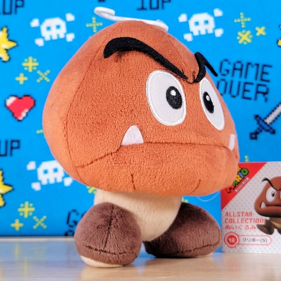Super Mario All Star Collection Goomba 5" #12 Nintendo Little Buddy Plush NWT - Picture 2 of 12